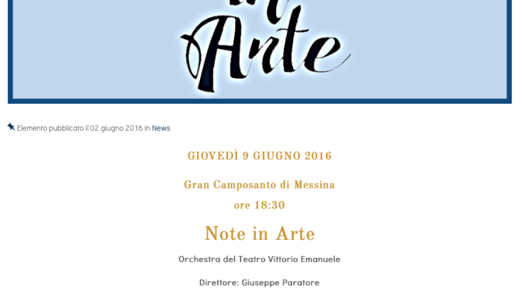 “Note in Arte” al Gran Camposanto di Messina