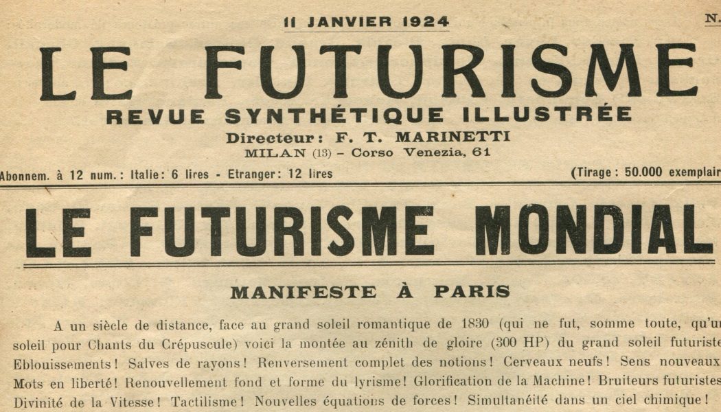 Filippo Tommaso Marinetti, caffeina d’Europa