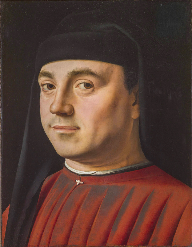 Antonello, Ritratto d’uomo, 1473-75, olio su tavola, cm 30 × 24, Galleria Borghese, Roma.