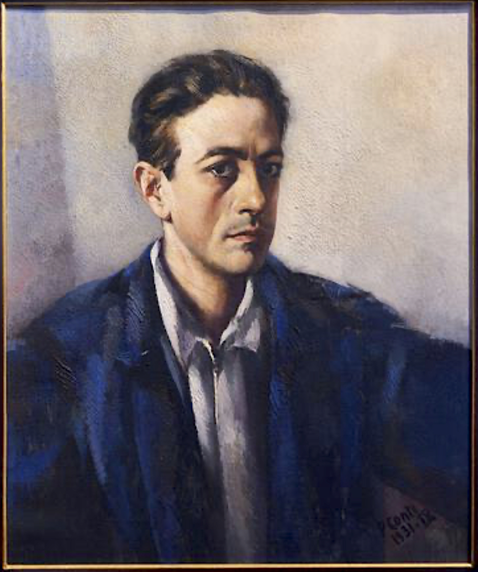 Primo Conti, Autoritratto, 1931, olio su tela, cm 68,5 x 56,5, Gallerie degli Uffizi, Firenze, Inv. 1890 n. 9187.