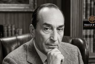 Ricostruzione tramite intelligenza artificiale di Emilio Lavagnino nel suo studio